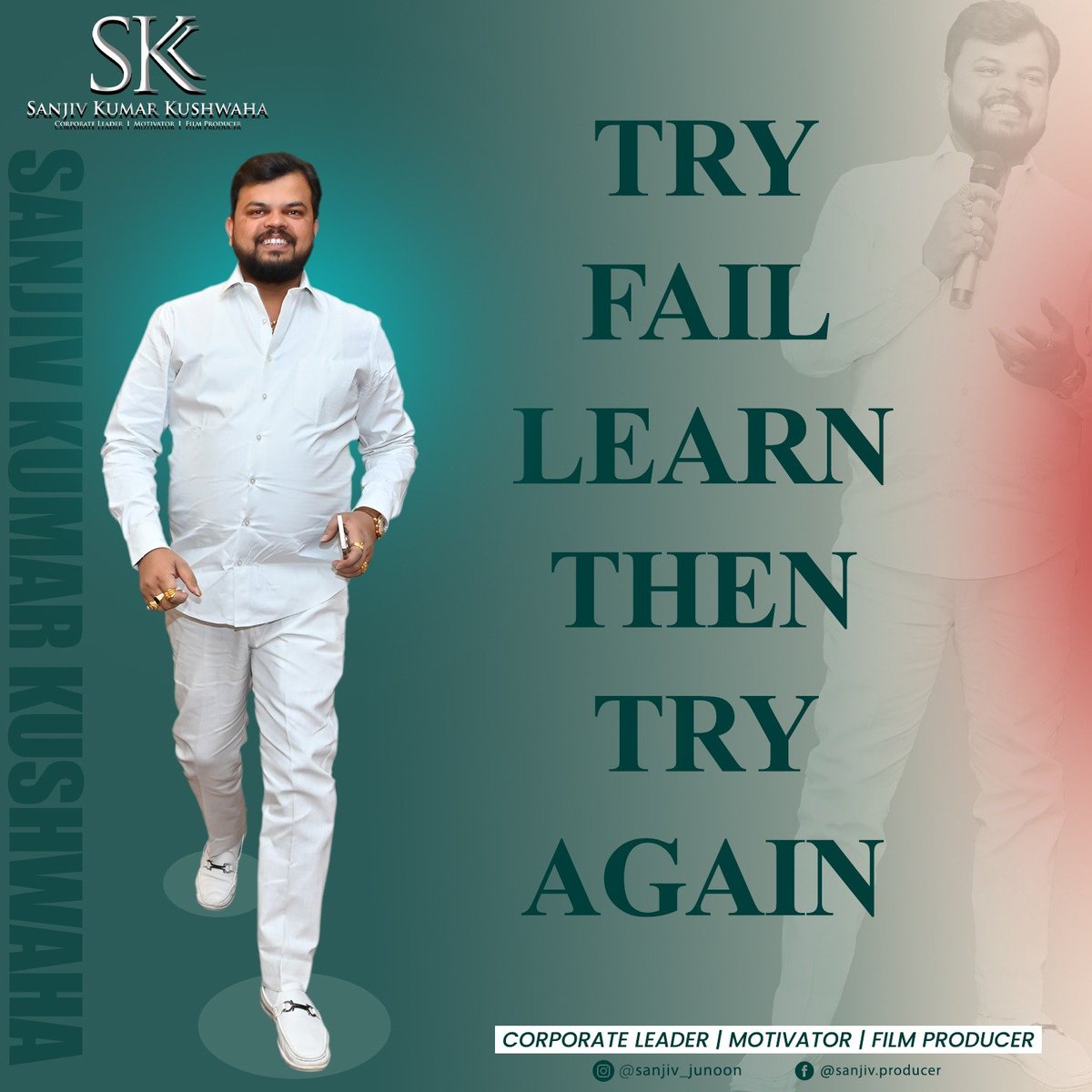 'Try, Fail, Learn then try again' - Shajiv Kumar Kushwaha (Corporate leader, Motivator and Film maker) #motivation #crypto #trading #cryptotrading #bitcointrading #binarytrading #currencytrading #stocktrading #cryptocurrency #cryptocurrencyexchang #cryptocurrencymarket