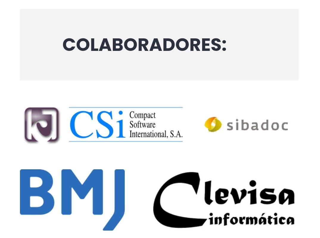 Oliver_UCM's tweet photo. A pocos días de las V Jornadas de @BiblioMadSalud #BMS2023_IA. Muchas gracias a los patrocinadores @EBSCO @Elsevier_Es @Loki_Dimas @WoltersKluwerEs @Panamericanaesp @sibadoc @csic17 #clevisa @bmj_company sin los que no sería posible organizar este evento 
https://t.co/eTpOHLexsU https://t.co/Xei1MlrJ5A