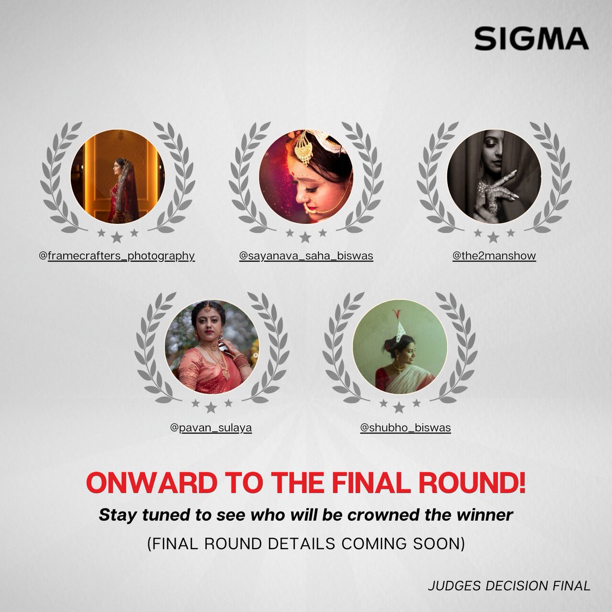 Sigma_India's tweet photo. Congratulations to our finalists! π These individuals have proven their skills and now it is time to brace yourselves for the final round.
#SIGMAContest #SIGMAWeddingPortrait #SIGMAfp #sigmaphotoindia #sigmapicks #sigmagear #sigmalens #sigmalenses #sigmaart #sigmacontemporary https://t.co/Eo42F1z1CQ