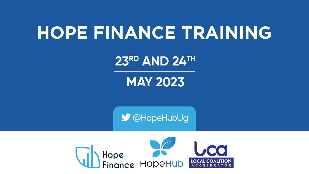 For a while, the savings and loans model has worked for different communities. The team at <a href="/HopeHubUg/">HopeHubUg</a> has come up with a curriculum to facilitate better running of the Self Help Groups and the trainings, dubbed Hope Finance, start today.