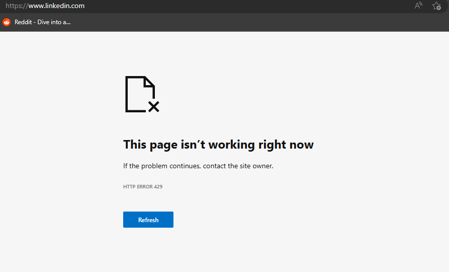 OriginalSuzanne's tweet photo. Can't able to log in to my @LinkedIn account.
Did you guys face this problem?
#Linkedindown #linkedinlogin https://t.co/RklFp8ePEu