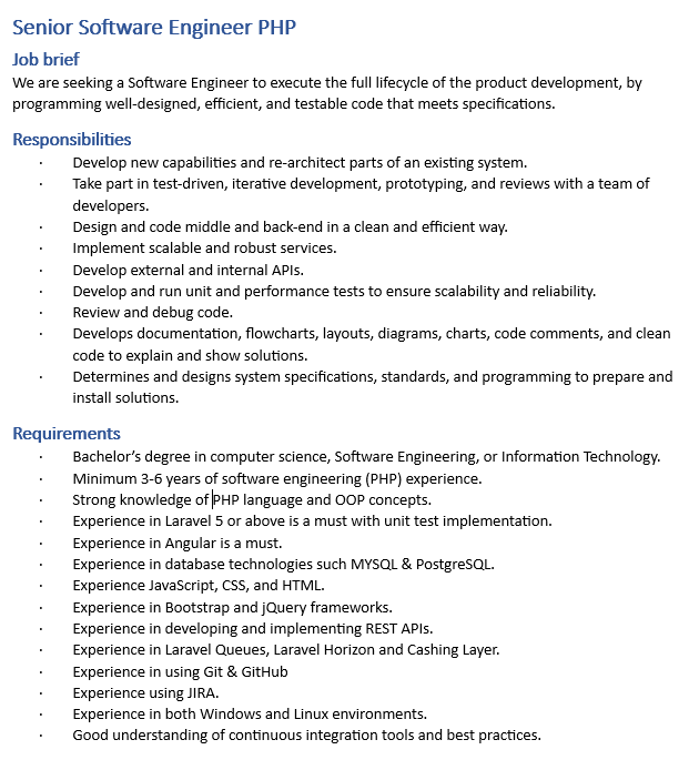 achiralk's tweet photo. Senior Software Engineer #SSE #PHP #JOBS #RT #Remote #OmanJob Drop me your CV ASAP. https://t.co/foqDc526Jj