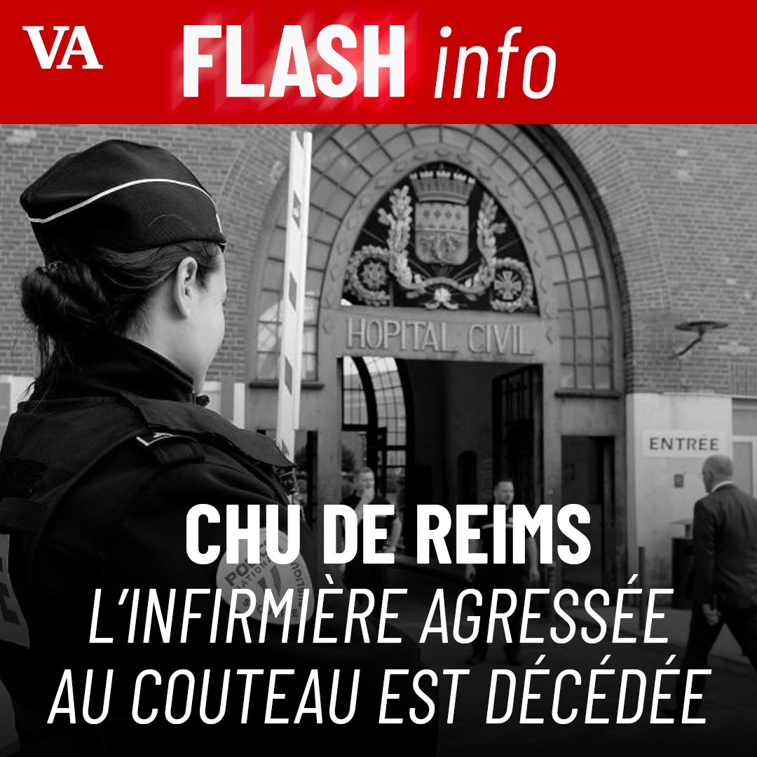 ⚫️ Après l'agression au couteau au CHU de Reims contre une secrétaire médicale et une infirmière, le ministre de la Santé a annoncé le décès de Carène, 38 ans.