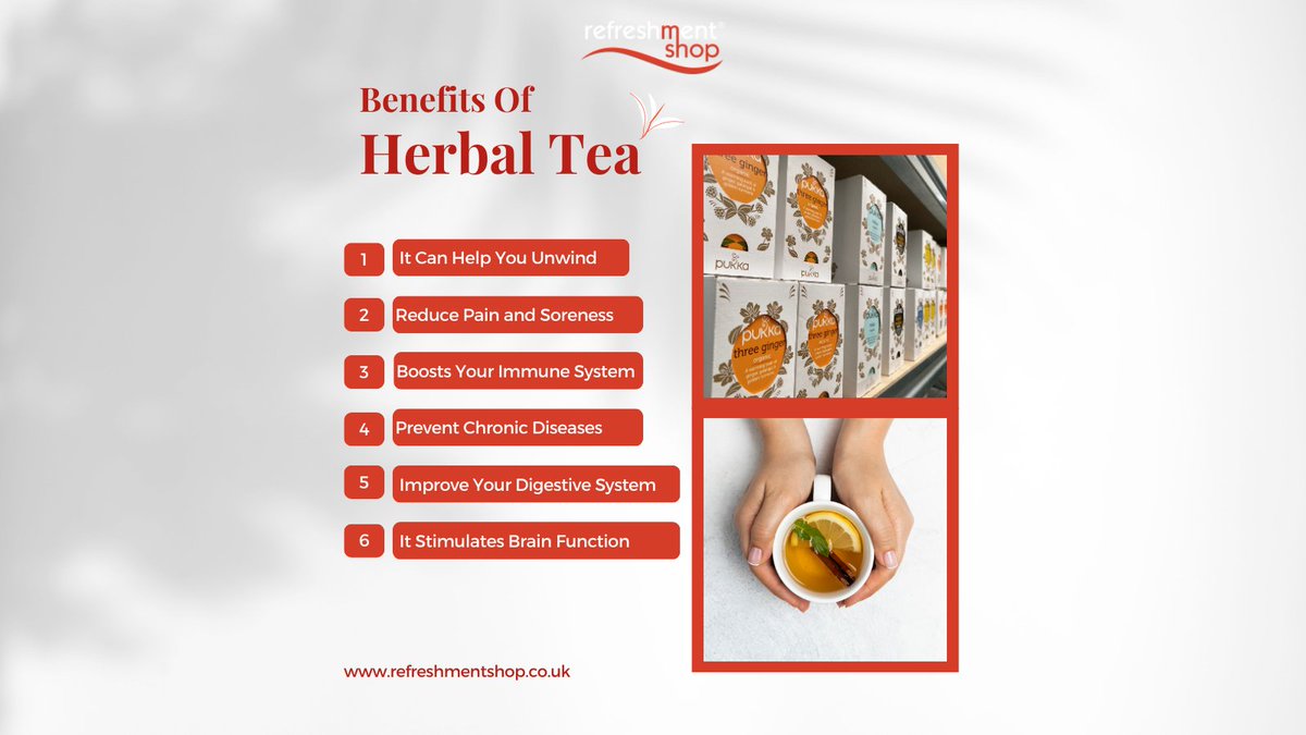 refreshmentshop's tweet photo. Let's talk tea and wellness!
Herbal teas can help reduce stress, improve focus, or promote relaxation during the workday.
Enjoy a great alternative to caffeinated tea with an array of flavours🍵
https://t.co/hnJEQZnEgb
#TeaTalkTuesday #Tea #HerbalTea #CaffeineFree #Decaf https://t.co/rdAQGibUne