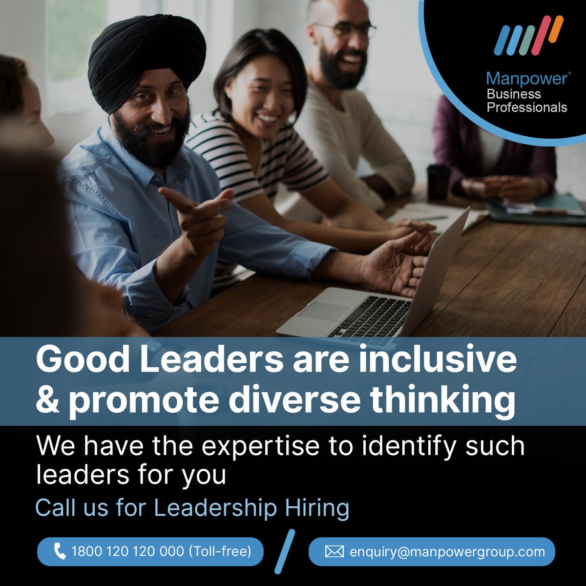 A #diverseworkforce has a 70% higher chance of gaining #marketshare for a brand.

Wondering how you can achieve the same? Begin by assembling a team of inclusive & diverse leaders.

Connect with Manpower Business Professionals
Learn more: lnkd.in/dHvEieqw