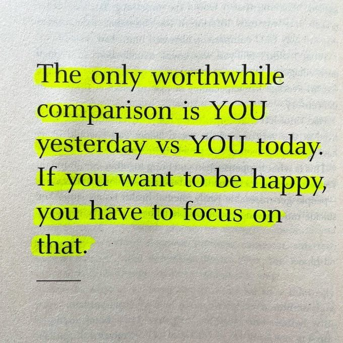 Wisdom Stoics on Twitter "6. "The only worthwhile comparison is you