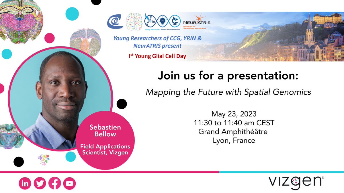 vizgen_inc's tweet photo. 📣We're presenting at two conferences in France today! If you're attending the #LabCluster Tour in Paris or the Young #GlialCellDay in Lyon, join &amp; learn about #MERFISH #SpatialGenomics with #MERSCOPE.🇫🇷

Check out more events https://t.co/zOfJUoUoY8

@InmgYoung @institut_curie https://t.co/pdtxYr1EFB