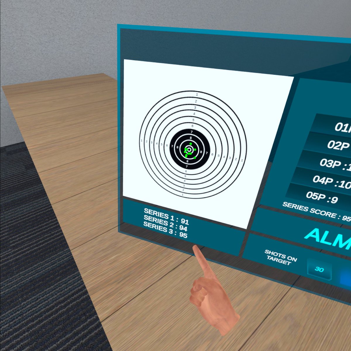 #screenshotsaturday time! #indiedev

You can check where you hit with the scoreboard beside you in Pro Shooter VR. Hit the bull's eye!

Available on Quest App Lab!
oculus.com/experiences/qu…

#gamedev #gamedevelopment #shootingsport #unity