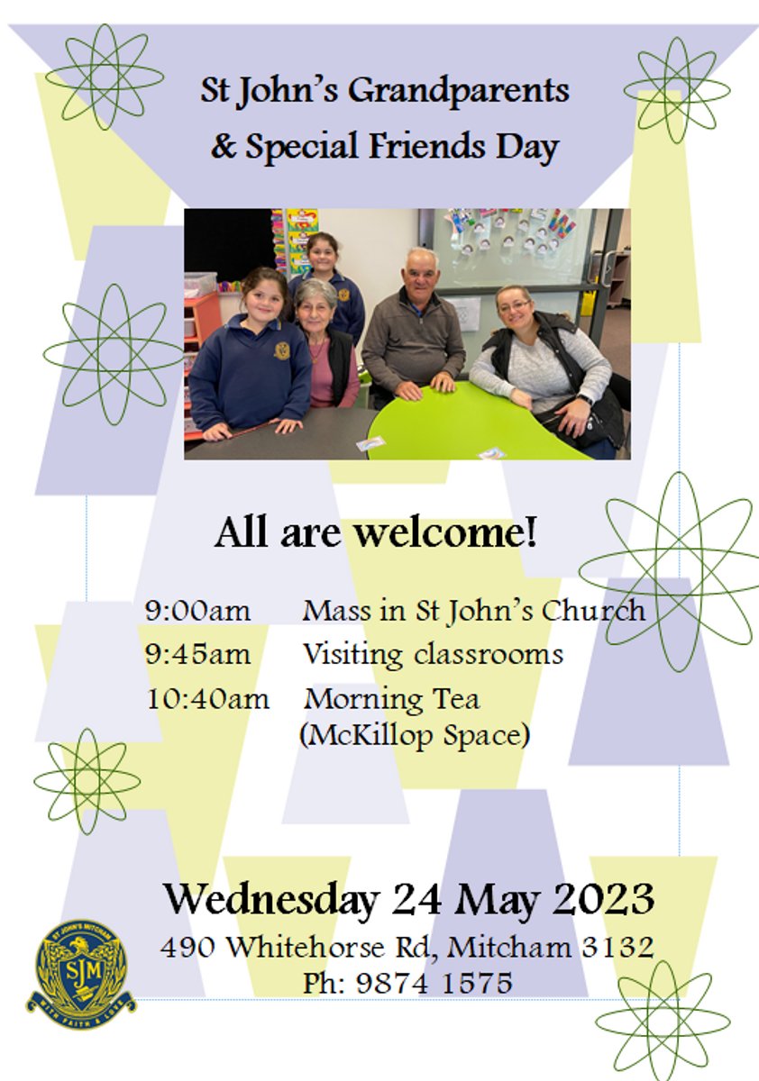 Please join us tomorrow for a wonderful and very special day, all welcome! 🌼

#stjohns #stjohnsmitcham #melbcathschools #primaryschool #education #school #community #mitcham