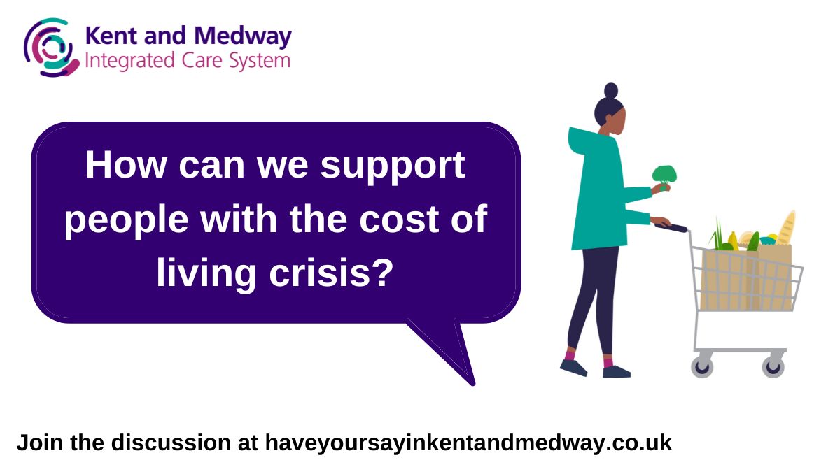 We want to support people in #Kent and #Medway to deal with the current cost of living crisis. 

How do you think we can do this? Share your thoughts: ow.ly/jtSI50Ot3go 

#togetherwecan

<a href="/medway_council/">Medway Council</a> <a href="/Kent_cc/">Kent County Council</a>  <a href="/HealthwatchKent/">Healthwatch Kent</a>