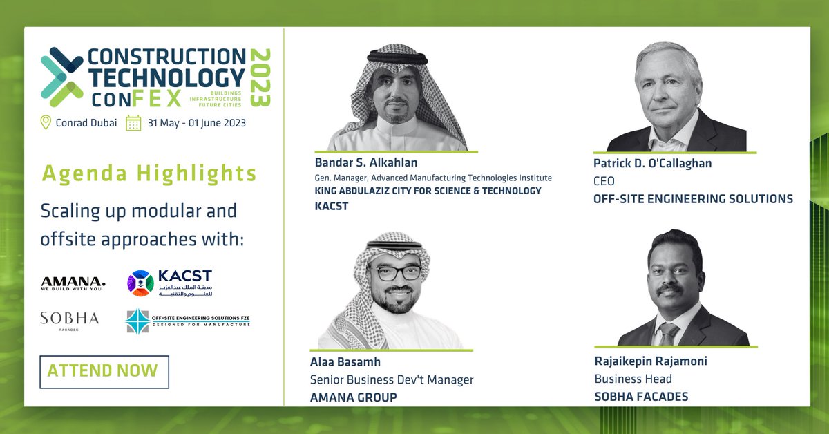 VenturesConnec1's tweet image. #CTF2023 Agenda highlights: Is technology key to streamline design and manufacturing?
👑Our modular moguls share all!
#ConstructionTechnologyForum
🗓 31 May - 01 June 2023
📍 Conrad Dubai
👉RSVP Now: ow.ly/vLPC50OgxsP
#construction #realestate #technology