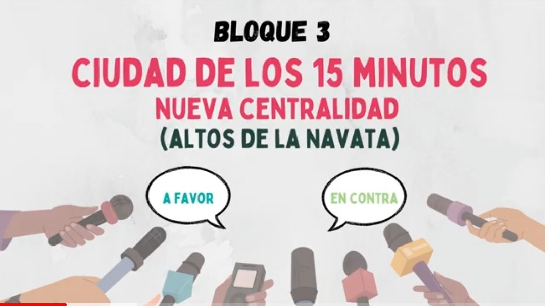 Hoy compartimos el tercer bloque de la #encuesta a los partidos de #Galapagar. 
youtu.be/9PNoXxRUJgE
La ciudad de los 15 minutos incluida en el Avance del #PGOU_Galapagar
#ciudad15minutos