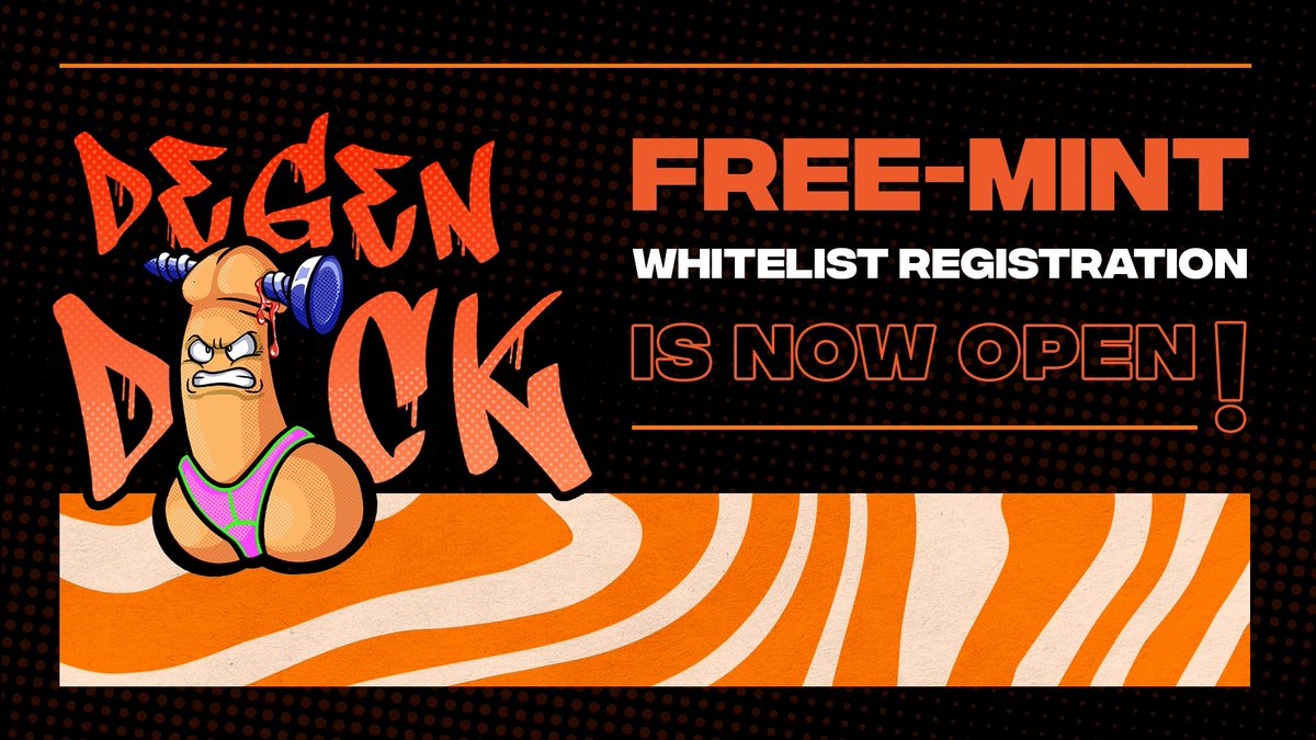 Solana_Maxis's tweet photo. Degen Dicks Free-mint Whitelist Registration Is Now Open❗️

- Mint Price: Freemint
- Total Supply: 100,000
- Network: Solana
- Registration Open: May 23, 2023, 11:00 AM
- Maximum minting/wallet: 50 NFTs

👇

https://t.co/w8NayoxU75 https://t.co/iRLkbpTuxd