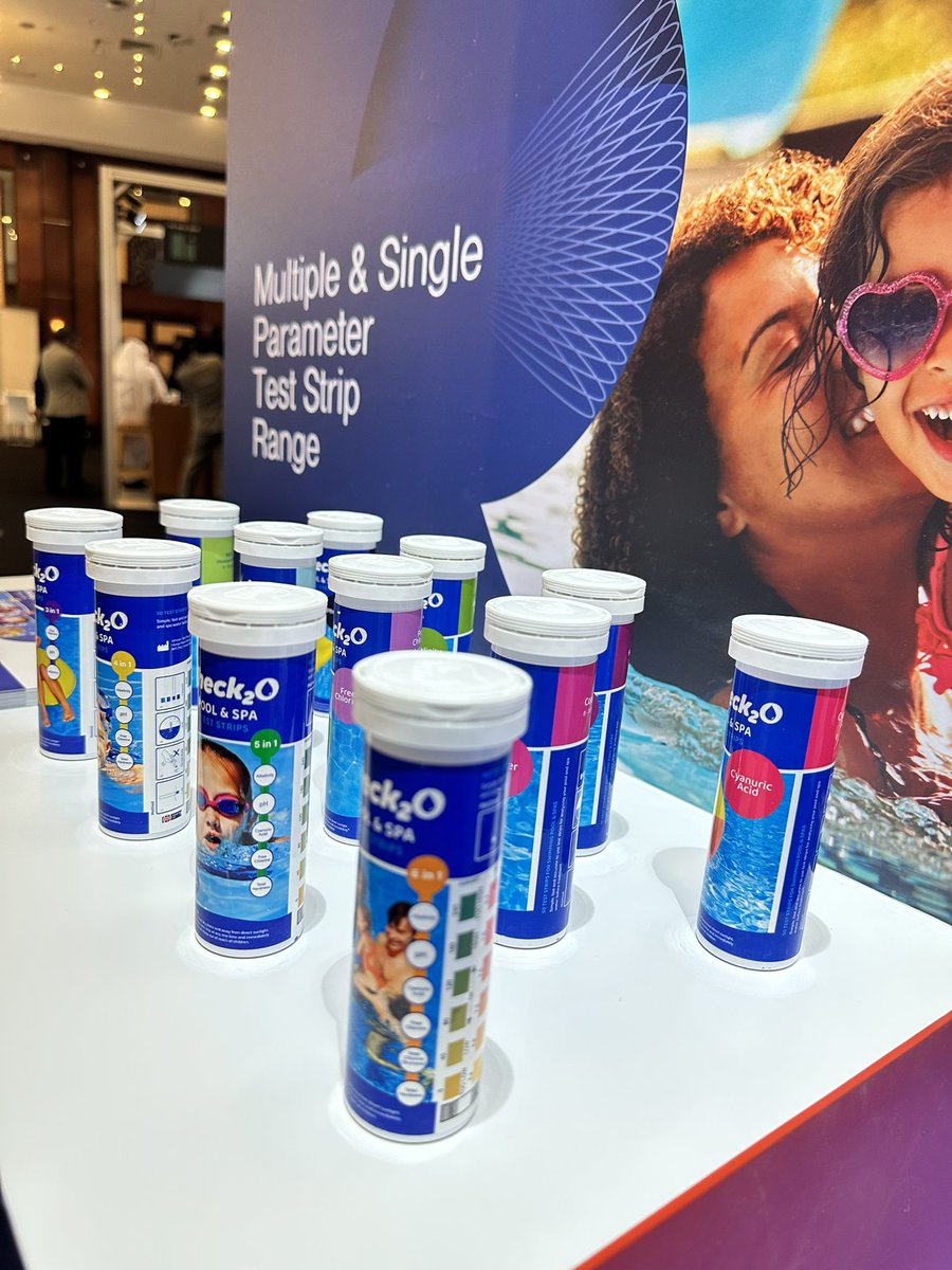 JTPuk's tweet photo. This week, we will be at the Hotel &amp; Leisure Show in Dubai. We will be launching our new range of Pool &amp; Spa test strips used in the maintenance of both commercial and private pools along with other tests for disinfection control and food quality. https://t.co/F36u8lYGno