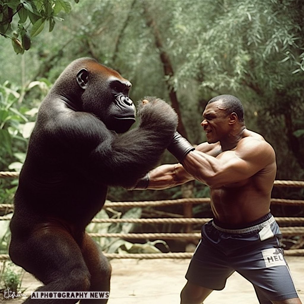 Digivatar's tweet photo. @raphousetv2 Mike Tyson jumped the fence and fought that biSh anyways!
#digivatar #aiphotographynews https://t.co/Zw88pre3fa