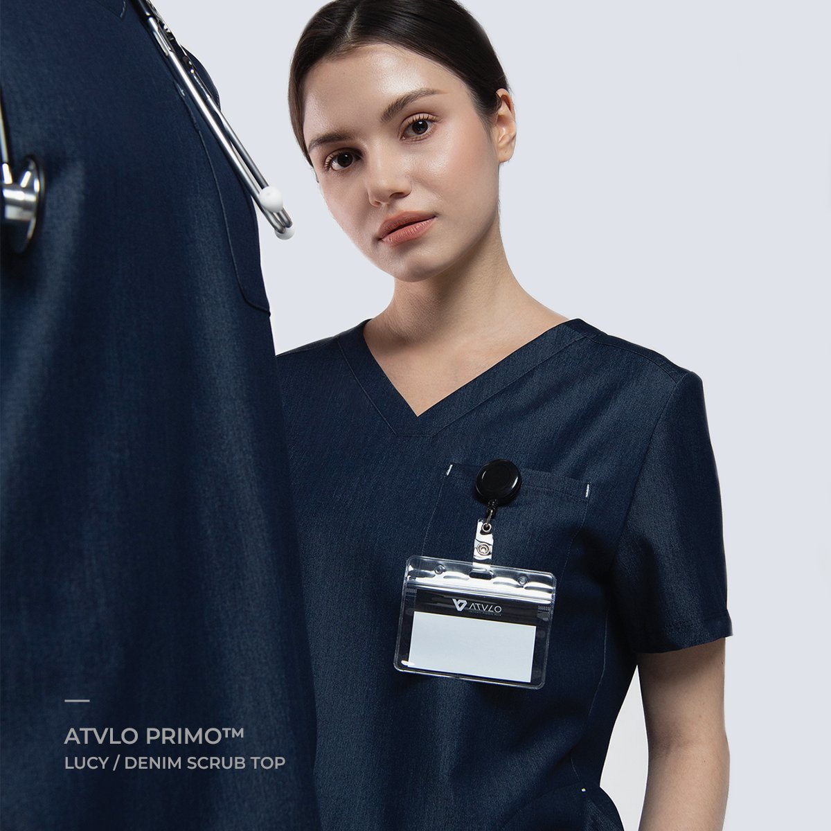 atvlo_official's tweet photo. For our special Denim Edition line, we incorporated denim material that was not seen in existing medical clothes.  

-  
#ATVLO #애트블로 #SOFNT #소프엔티 #scrubs #medicalwear #scrublife https://t.co/YJIm8dkWRO