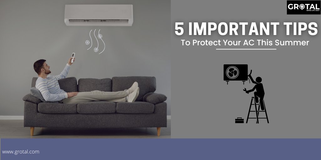 Air conditioners are necessary during summer as they assist in conditioning the air. Here are some effective tips that will assist protect your AC. Have a look!
Visit: bit.ly/43lDRAs

#grotal #airconditioning #acrepair #summer #garmi #cool #cooler #cooling