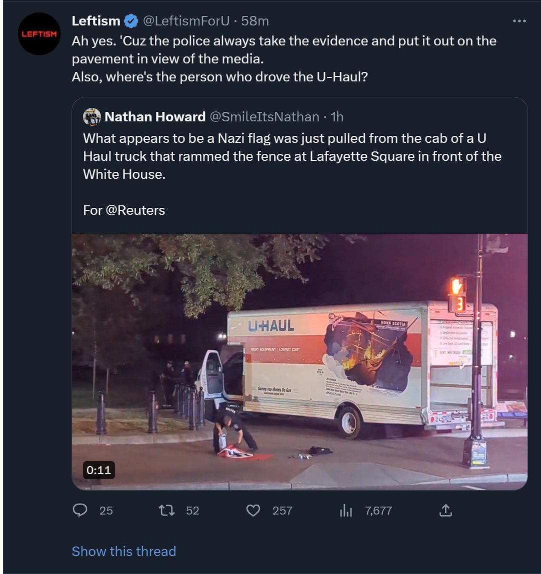 ∘Avant∘ on Twitter: "We're not even 4 hours in the U-Haul Nazi driver