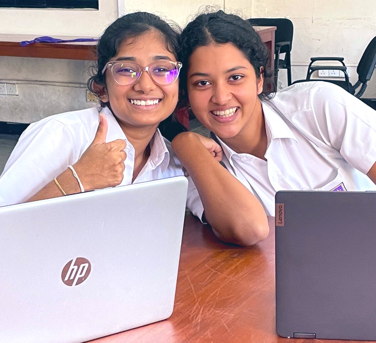 BSC_SSClubs's tweet photo. The final day for the #Yearbook deadline and these two stars were the last ones standing..
Maya was loving the photo aligning experience while Rashoda watched on, amused..
Thank you both for adding in the final touches 🐝✨🎉👏🏼
@BSColomboLK @BSC_Principal #GoBSC 💜 https://t.co/nPetzlXfKA