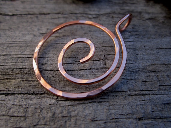 Heavy Copper Whirlpool Charm tinyurl.com/y5xphgva via @EtsySocial #longhairaccessories #EtsyHandmade #wirework #SterlingHandcrafted