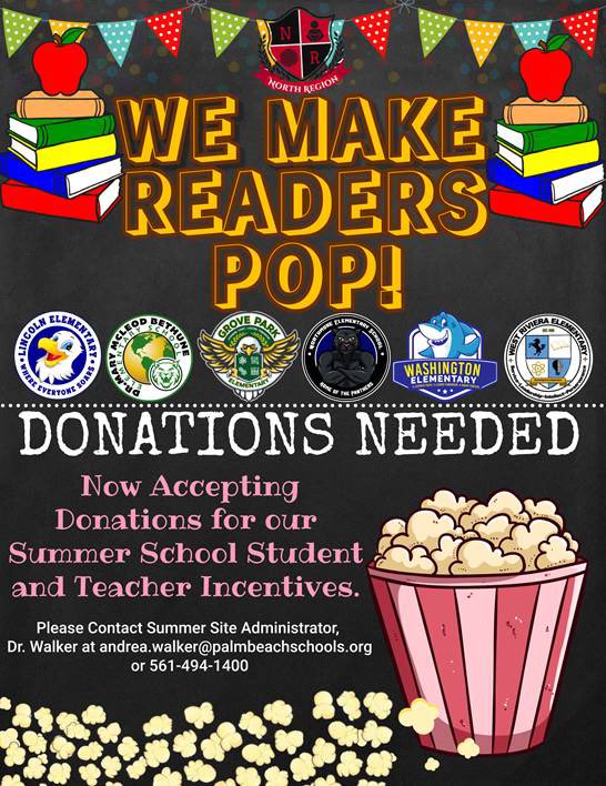 We are in need of donations for our summer school teacher and student incentives. Please donate! Contact Summer Site Administrator @1jazzyAKA for further assistance. #WeMakeReadersPop #AcceptingDonations #SummerSchoolIncentives @1jazzyAKA