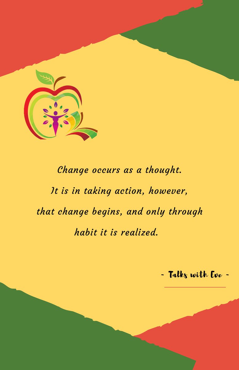 The beginning of change is simple. You only need to think a thought. The challenge, however, lies in the continued actions required to make change happen. Change is #onestepatatime #dontfearchange #changeisconstant #transformingtuesday #talkssee #talkswitheve