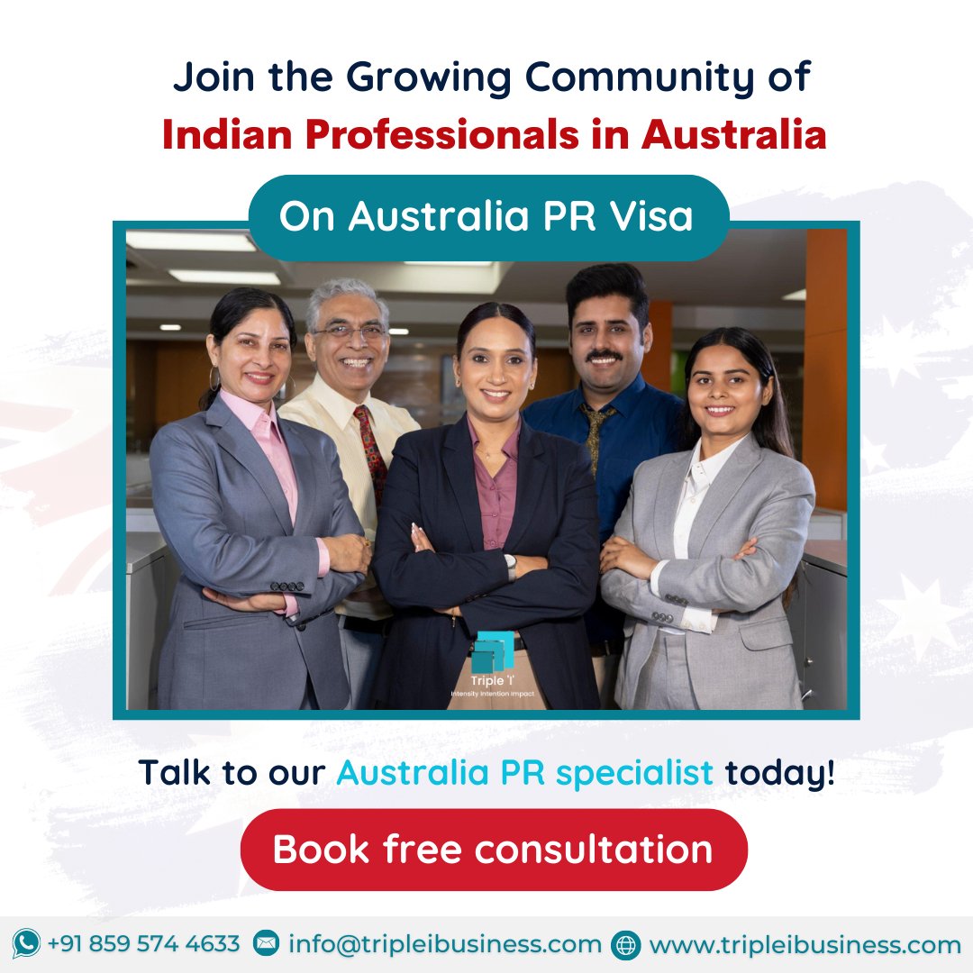 🎉Settle in #Australia, and Get Expert Guidance!

Join the Growing Community of Indian Professionals in Australia.

Take the first step towards a successful life in Australia. 

👉 Check your eligibility: tripleibusiness.com/assessment

#australiapr #immigration #australiaimmigration