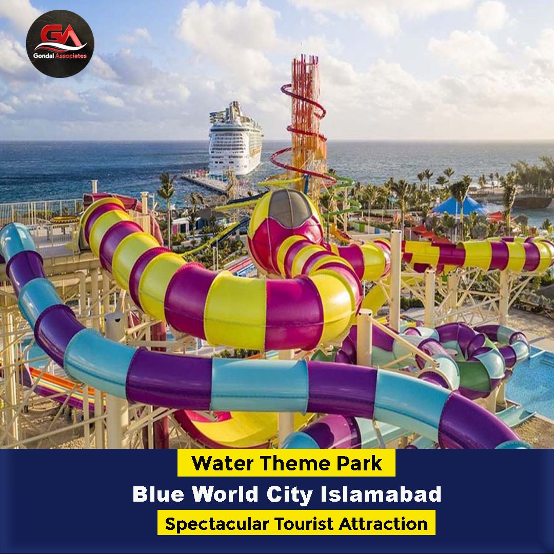 Blue World Water Theme Park is a spectacular tourist attraction at Blue World City. 
 #bestliving #BestInvestment #property #BlueWorldCity #Rawalpindi #blueworldcityislamabad #plots #plotsoninstallment #hollywood #investments