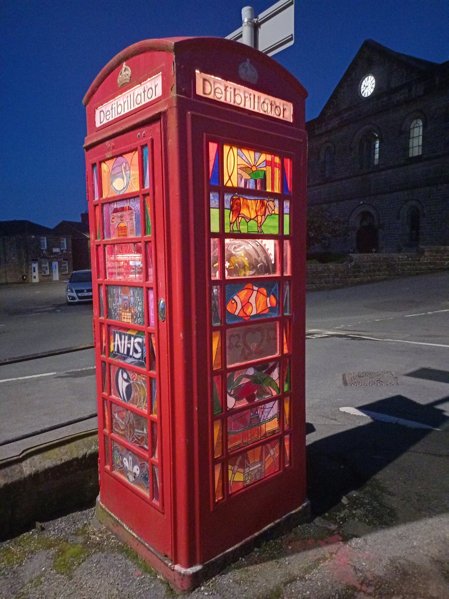 #telephoneboxtuesday Crich, Derbyshire, by night