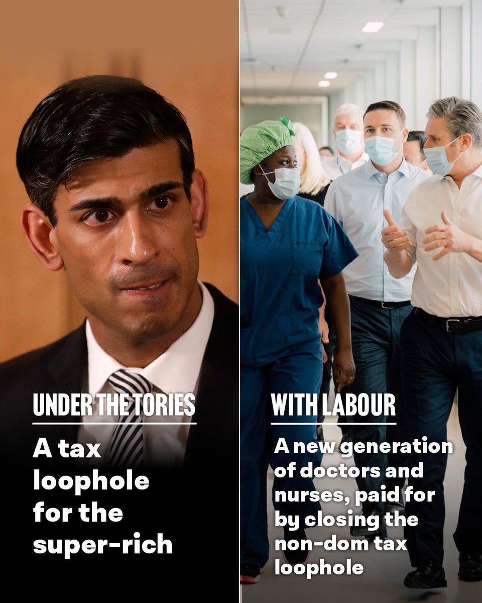 The choice at the next general election is clear. @UKLabour will fix the NHS, @Conservatives will continue tax breaks for the super-rich. #AnotherFutureIsPossible 🗳🌹