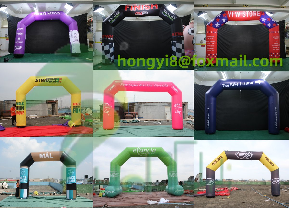 zying200100's tweet photo. Inflatable custom arches in a variety of shapes.π
For water sports events, sports finish and opening events, etc.
#inflatble #arch
DM:hongyi8@foxmail.com https://t.co/3ObCOSoqEa