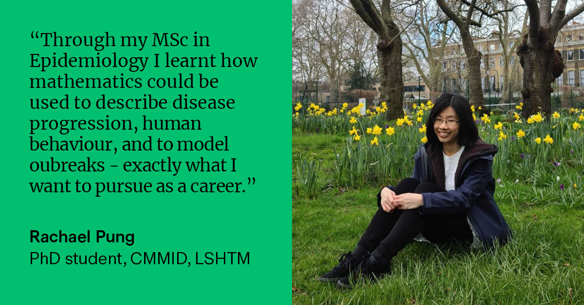 CMMID (@cmmid_lshtm) on Twitter photo Meet <a href="/PungRachael/">Rachael Pung</a> 👋
A PhD student <a href="/LSHTM/">London School of Hygiene & Tropical Medicine</a> & senior data analyst <a href="/MOHSingapore/">Ministry of Health</a>. Rachael's current research focuses on the transmission dynamics of #COVID19 in #Singapore. 🦠
Find out more about her work & journey <a href="/cmmid_lshtm/">CMMID</a> so far.
👇
🔗tinyurl.com/2byxj55f Meet <a href="/PungRachael/">Rachael Pung</a> 👋
A PhD student <a href="/LSHTM/">London School of Hygiene & Tropical Medicine</a> & senior data analyst <a href="/MOHSingapore/">Ministry of Health</a>. Rachael's current research focuses on the transmission dynamics of #COVID19 in #Singapore. 🦠
Find out more about her work & journey <a href="/cmmid_lshtm/">CMMID</a> so far.
👇
🔗tinyurl.com/2byxj55f