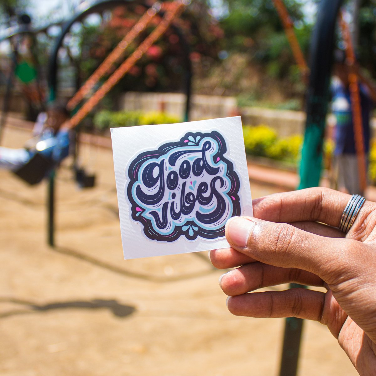 Boost your day with Good Vibes sticker! Stick it on and spread positivity wherever you go. Let the world know you're all about embracing good vibes and making a positive impact #GoodVibesOnly #StickerLove #SpreadPositivity #PositiveEnergy #GenZStyle #MillennialMindset #StandOut