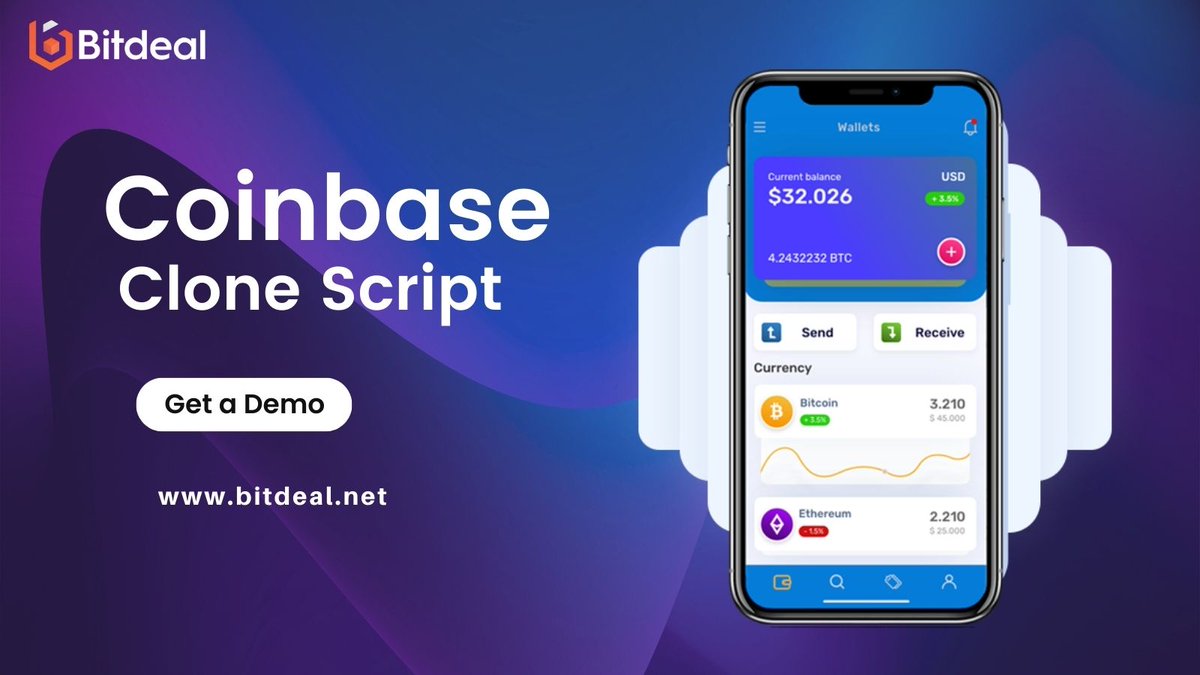 bitdeal001's tweet image. Ready to launch your own Coinbase-inspired exchange platform? Bitdeal offers a comprehensive clone script to kickstart your crypto venture.
Tap to reach us &amp;gt;&amp;gt; bit.ly/3OjVfOu

#coinbaseclonescript #exchangeclone #cryptocurrency #cryptoexchangeclone #bitdeal