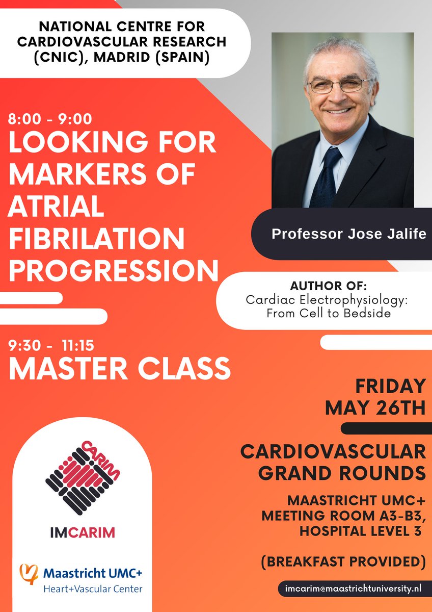This Friday at <a href="/CARIMMaastricht/">CARIM</a> Cardiovascular Grand Rounds! Don't miss out 🫀🩺🎤