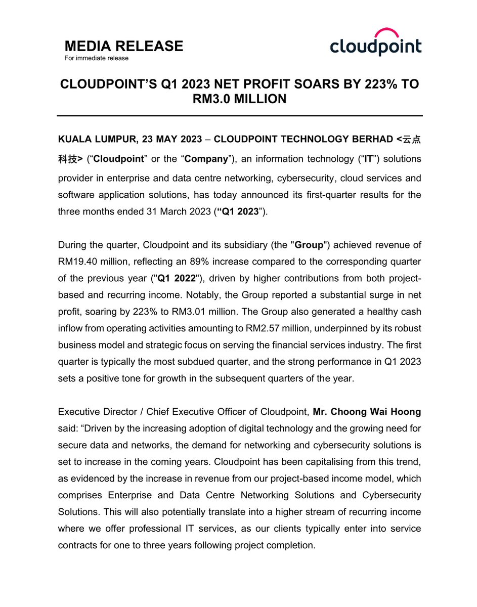 Usaid Subki On Twitter CLOUDPOINT S Q1 2023 NET PROFIT SOARS BY 223 usaid-subki-on-twitter-cloudpoint-s-q1-2023-net-profit-soars-by-223