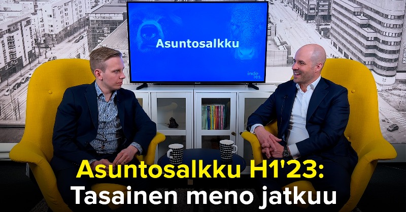 Inderes's tweet photo. Asuntosalkku jatkoi H1:llä tasaista menoaan. Vuokrausasteet pysyivät korkeina ja käypien arvojen alenemiset kohtuullisina. Toimitusjohtaja Jaakko Sinnemaa kommentoi analyytikko Matias Arolan haastattelussa.