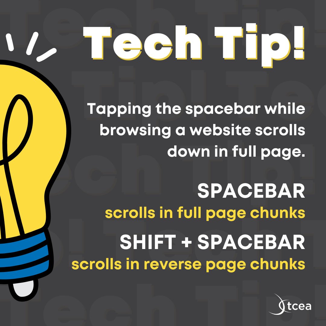 blewistexas's tweet image. TCEA: The SPACEBAR can do more than you thought.

#techtips #teachingwithtech #edutwitter