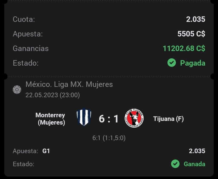 Antifrases90's tweet photo. Cuando sabes lo que un equipo puede rendir. 5️⃣ apuestas 🟢🔥 ganadas solo en partido de Monterrey vs Tijuana Femenino 🇲🇽.Como dieron vuelta la serie! #apuestasdeportivas #apuestas #monterrey #rebecabernal #Mexico #RayadasxFSMX #Tijuana #1xbet #FutbolFemenino #LigaBBVAMXFemenil https://t.co/s8yNynI9CU