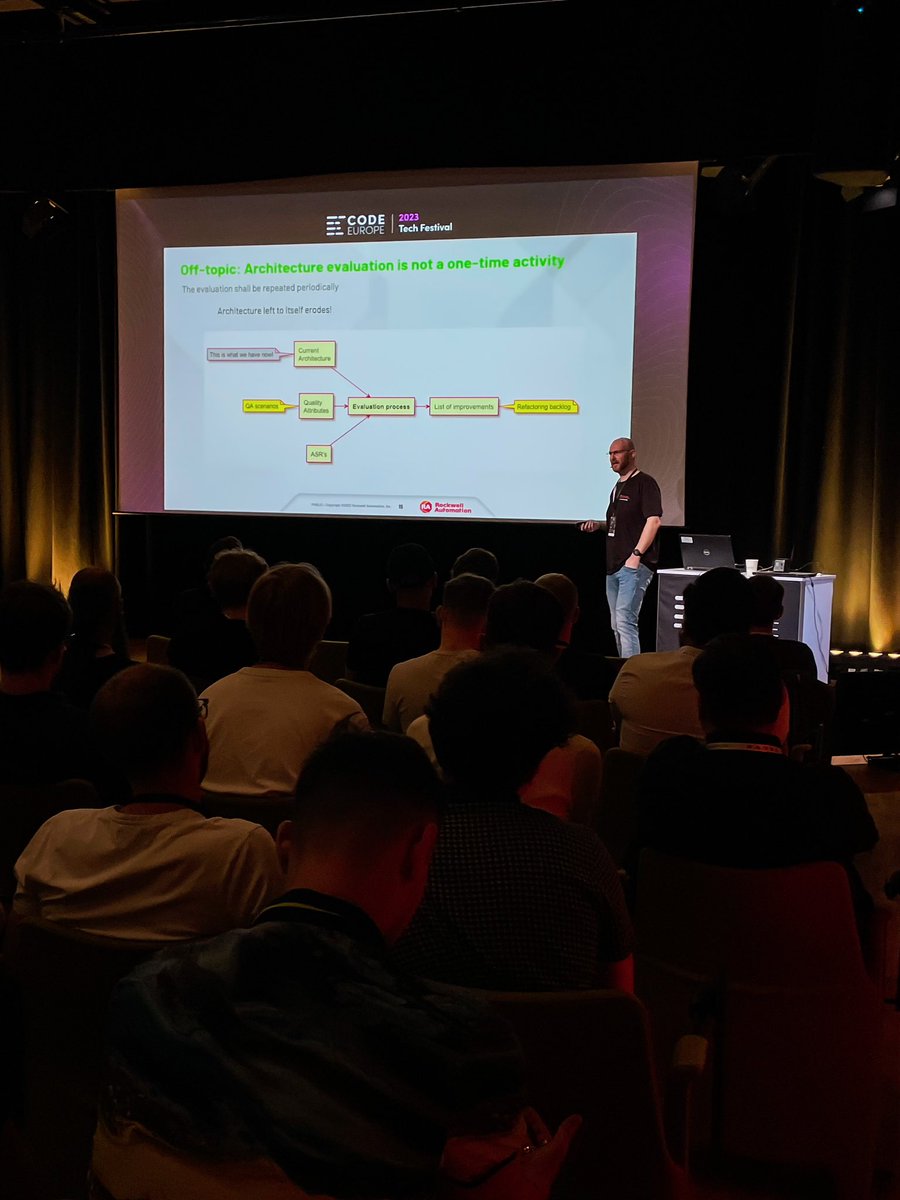 code_europe's tweet image. Tomasz Jakóbiec (@ROKAutoEMEA) put emphasis on the importance of 🏛️ architectural thinking in #SoftwareDevelopment. ⌨️

#ApplicationArchitecture #CodeEurope #CodeEurope23