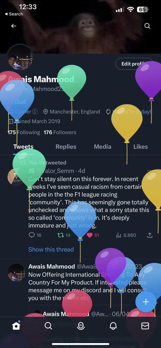 Yay Ballon’s 

Also Closing Curtains For Now On My FGE Career - I’ve decided to stop racing and management for a while now so I can focus on more important aspects of life include myself and family. 

I’ll cherish the 14 months spent there 
<a href="/FGEracing/">False-Group Esports</a> 🧡💙🧡💙