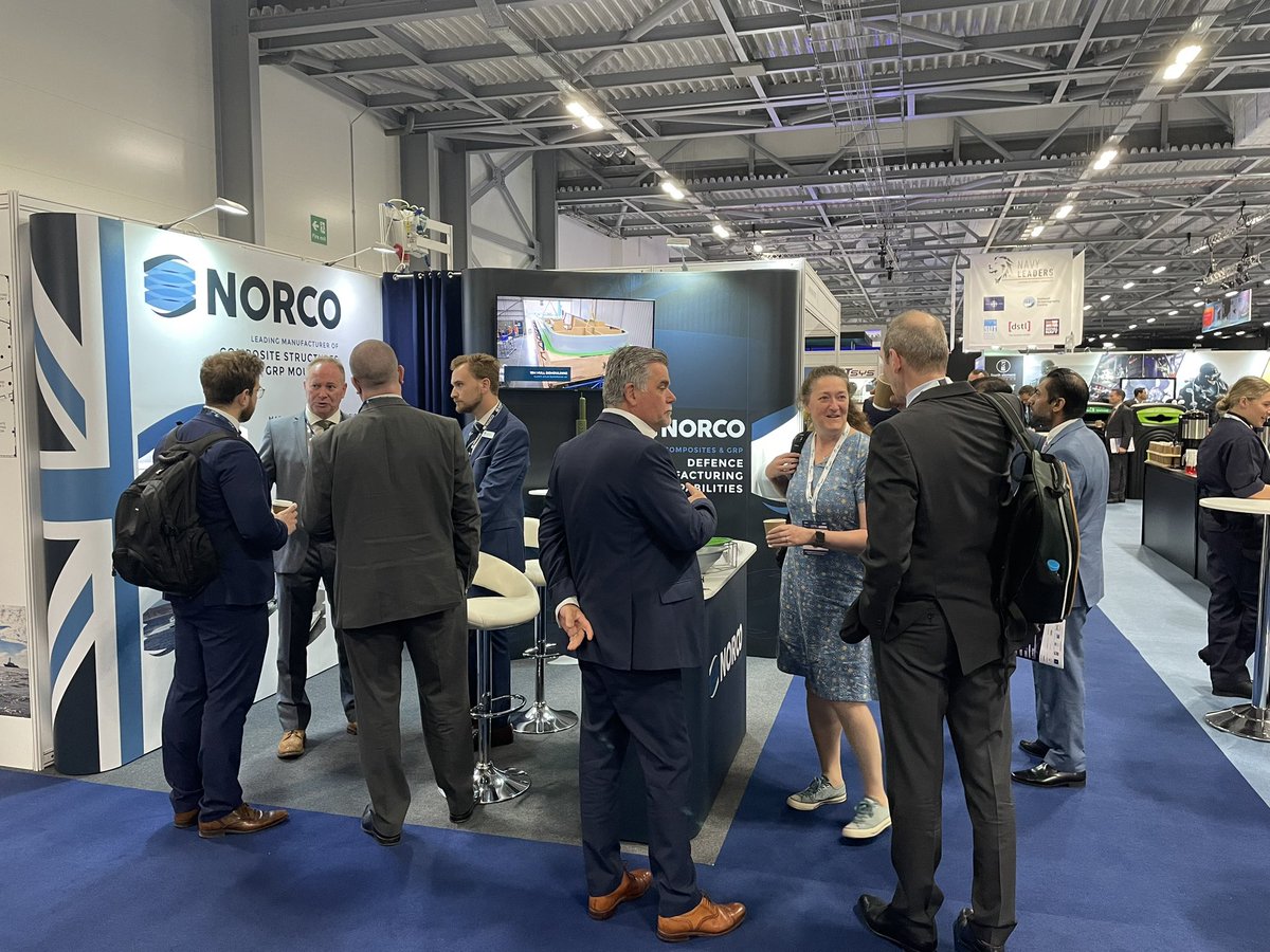 Busy start to <a href="/Navy_Leaders/">Navy Leaders</a> #CombinedNavalEvent. ⚓️ If you're ready to chat about your upcoming marine defence project with composites, visit our booth A48 and say hello to Carl Partridge, Harry Dodge, and John Atkins 🤝 

#MarineDefense #NorcoComposites #CNE2023 #CNE23
