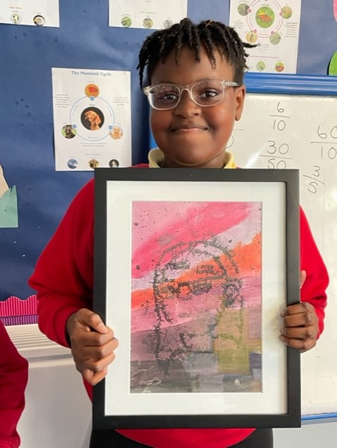 We are artists! Three Year 5 children have had their work selected to be put in an exhibition at <a href="/biscuit_factory/">@biscuit_factory</a> on June 7th.