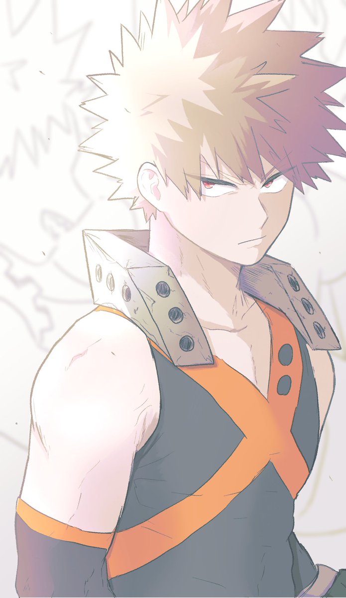 bakugou katsuki male focus 1boy blonde hair spiked hair red eyes solo looking at viewer  illustration images