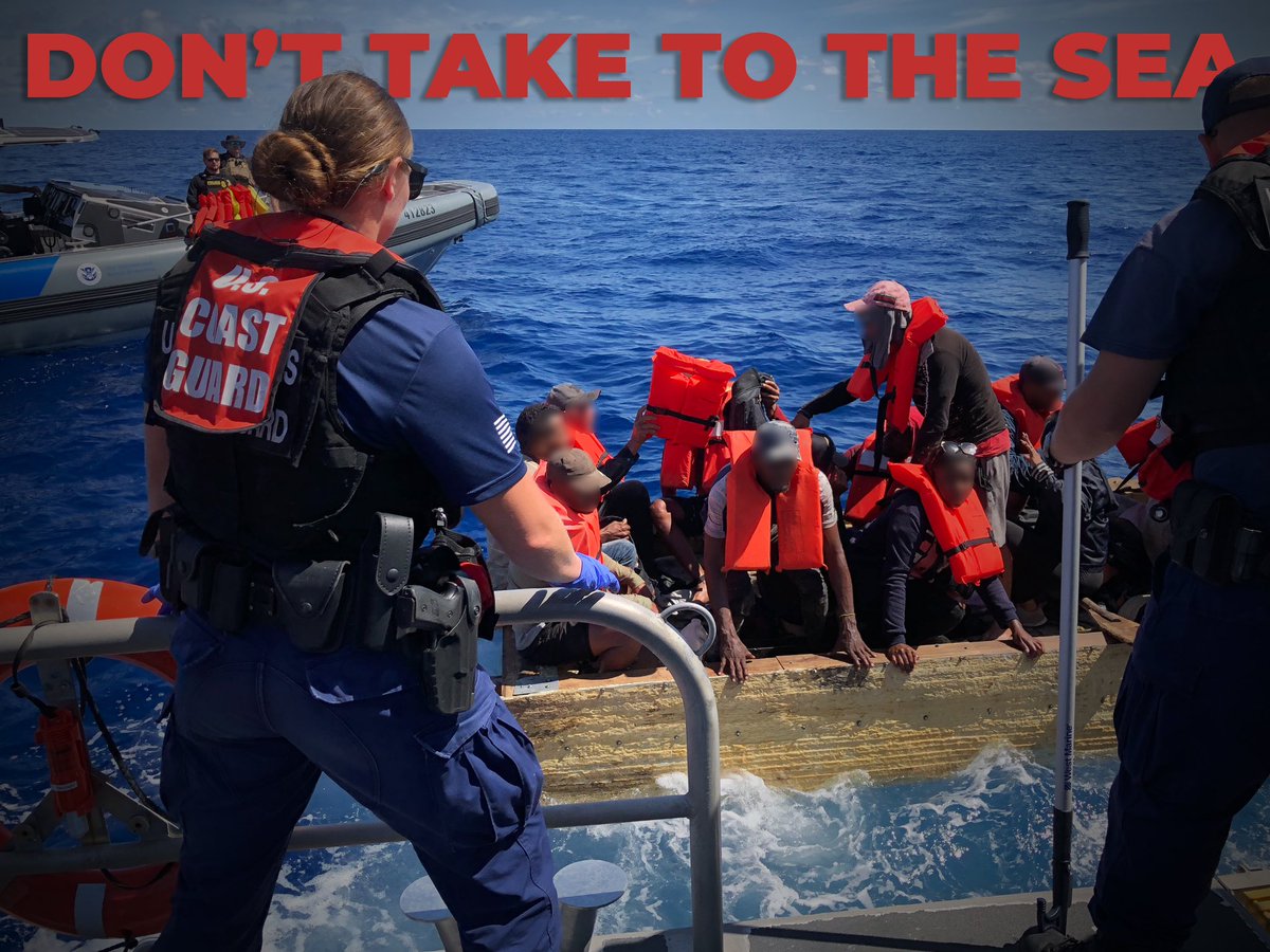 #DontTakeToTheSea The @USCG maintains air & sea presence to interdict migrants attempting to unlawfully enter the U.S. You will be interdicted & returned to your country of origin or country you departed from.