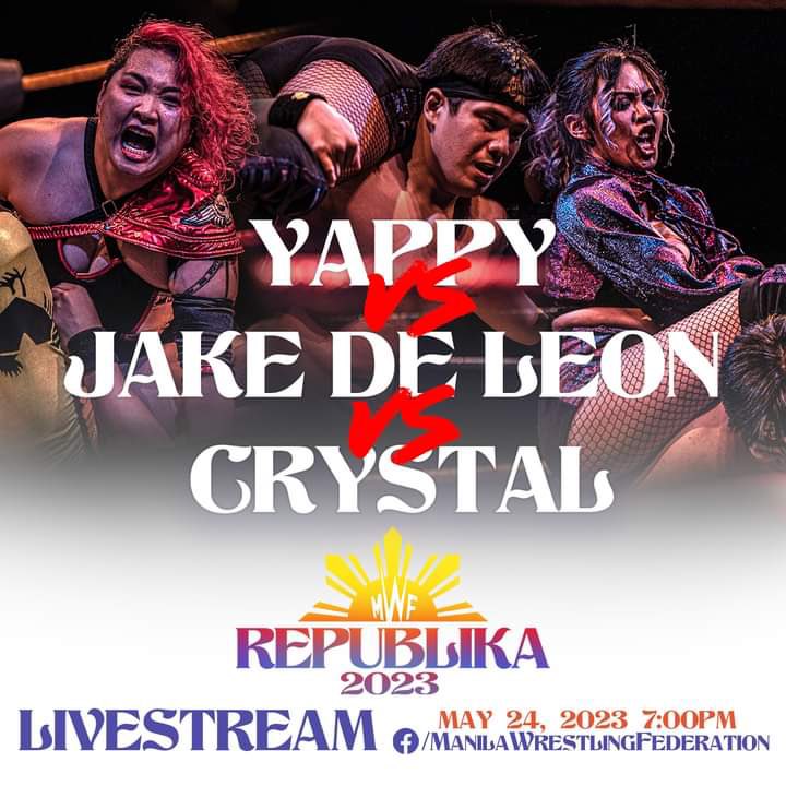 Yapi's tweet image. 5月24日(水) 20時、MWFのFacebookでYappyの3WAYを配信します！
無料で見えるので、見てくださいね！

facebook.com/ManilaWrestlin…

Tomorrow May 24th at 8pm JST (7pm PST), my 3-way match at MWF will be airing on their FB page! There’s no paywall so please check it out!

#iceribbon
#MWF