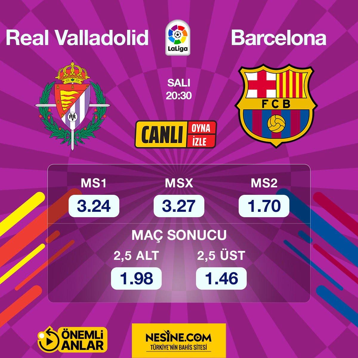 LaLiga'da şampiyon Barcelona, Real Valladolid deplasmanında! Real Valladolid - Barcelona mücadelesi CANLI OYNA - CANLI İZLE servisleriyle ift.tt/pSie9Yo! Hemen Oyna - Canlı İzle 👉 bit.ly/431LP1F