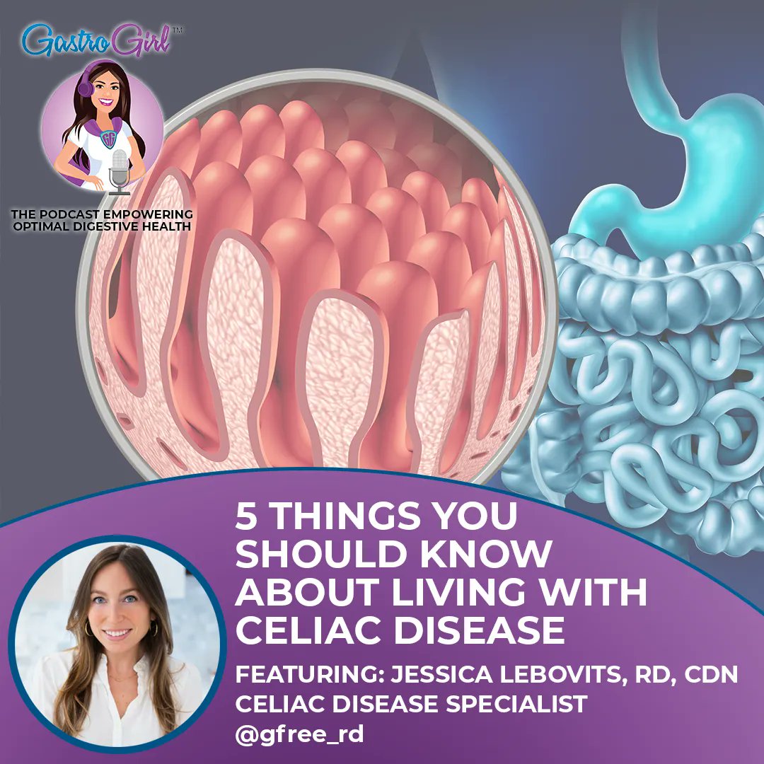 Jessica Lebovits knows first-hand all about the challenges of living with #celiacdisease! She is a well-known GI expert registered dietitian who specializes in working with celiac patients. Listen NOW to her episode on Gastro Girl: buff.ly/3ptV0sP