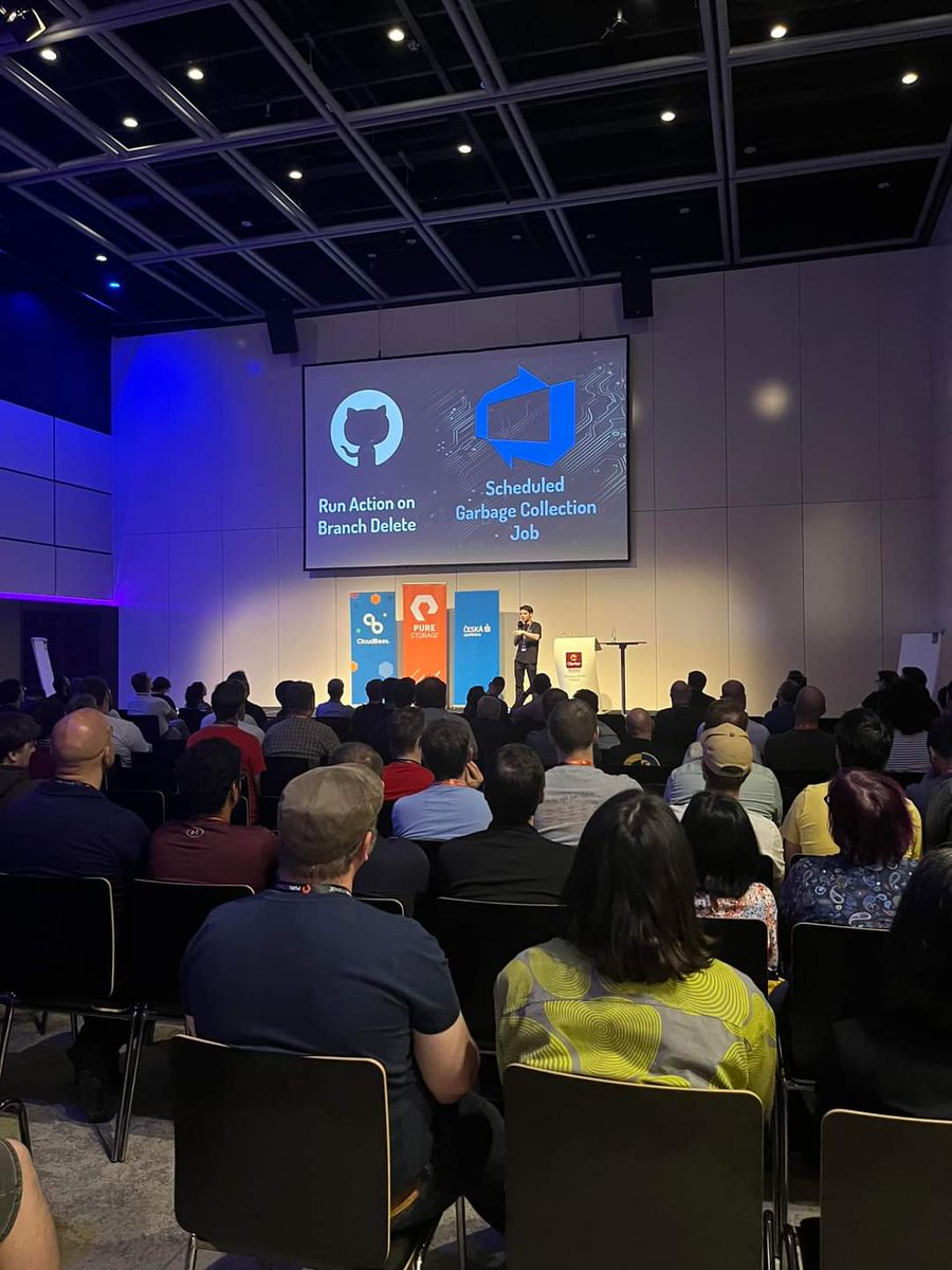 DevOpsDaysPrg's tweet image. #DevOpsdaysPrague 2023 #ignite sessions are lit🔥
-#IaC environment per branch w/ @makitdev
-upgrading #K8s w/ @OKraievyi
-continuous cost optimization by @martin_haus
-but does it web-scale?!? w/ @xeraa
-#mentalhealth in the cloud &amp;amp; John Hatton
-#AI is your children w/ @tkubica