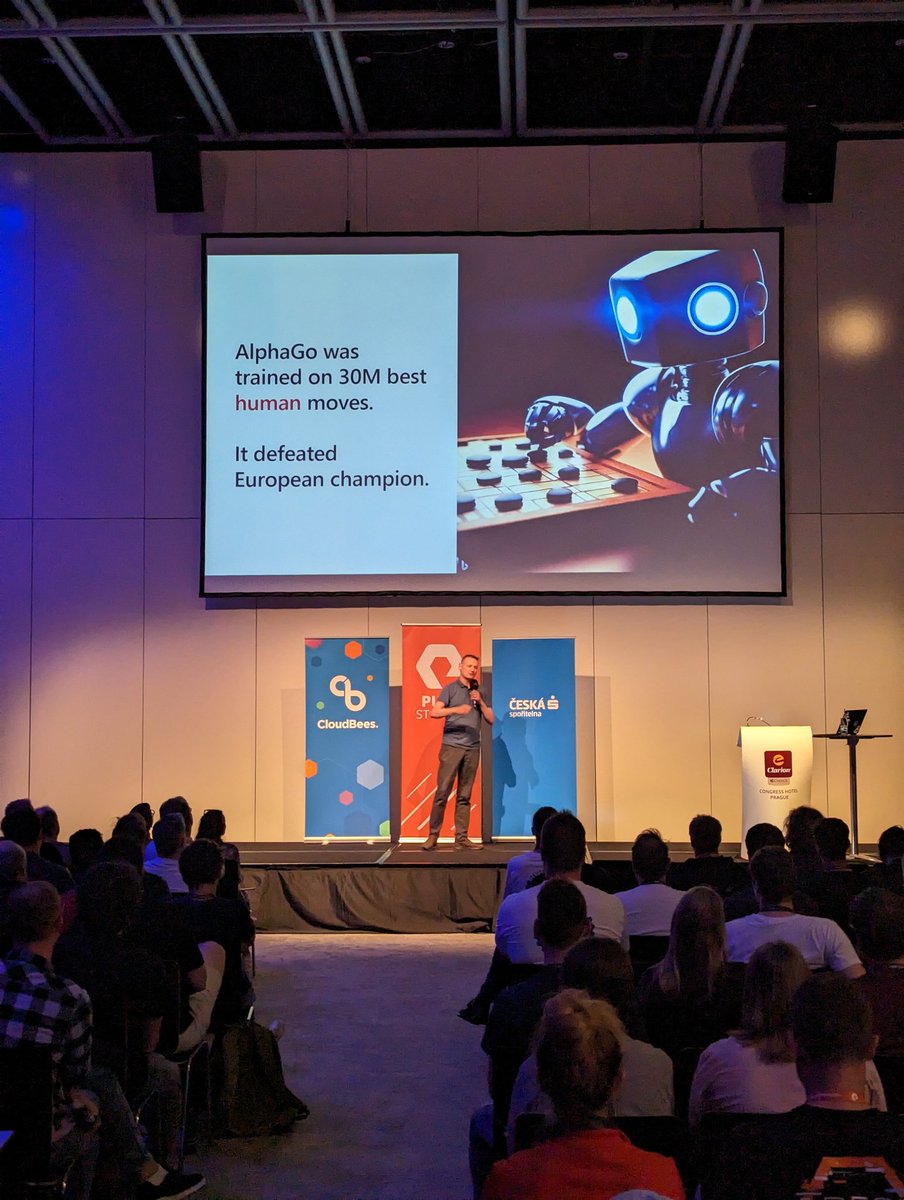 DevOpsDaysPrg's tweet image. #DevOpsdaysPrague 2023 #ignite sessions are lit🔥
-#IaC environment per branch w/ @makitdev
-upgrading #K8s w/ @OKraievyi
-continuous cost optimization by @martin_haus
-but does it web-scale?!? w/ @xeraa
-#mentalhealth in the cloud &amp;amp; John Hatton
-#AI is your children w/ @tkubica